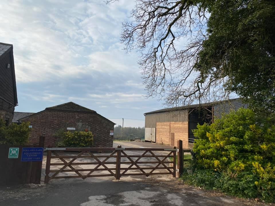 The entrance to Tollard Park Equestrian Centre